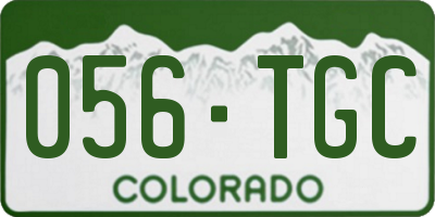 CO license plate 056TGC