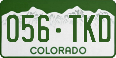 CO license plate 056TKD
