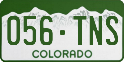 CO license plate 056TNS