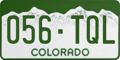 CO license plate 056TQL