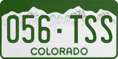 CO license plate 056TSS