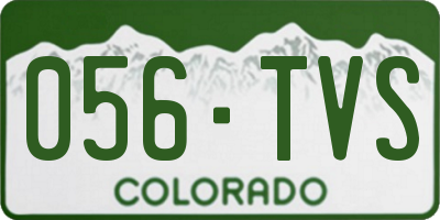 CO license plate 056TVS
