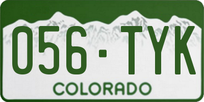 CO license plate 056TYK