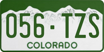 CO license plate 056TZS