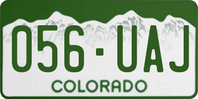 CO license plate 056UAJ