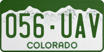 CO license plate 056UAV