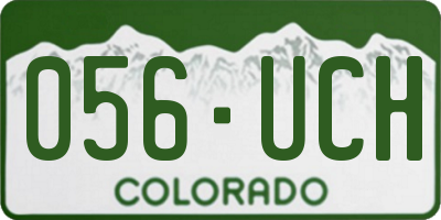 CO license plate 056UCH