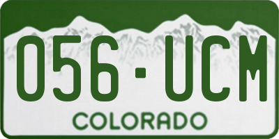 CO license plate 056UCM