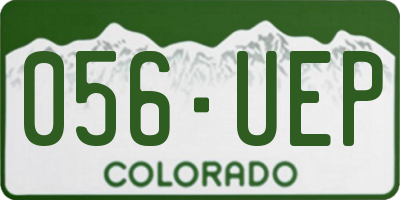 CO license plate 056UEP