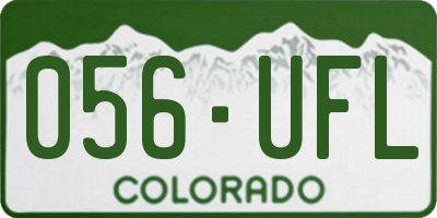 CO license plate 056UFL