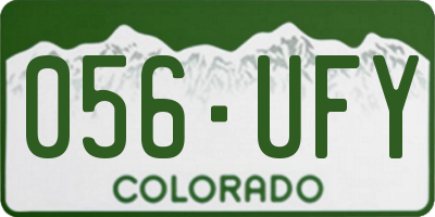 CO license plate 056UFY