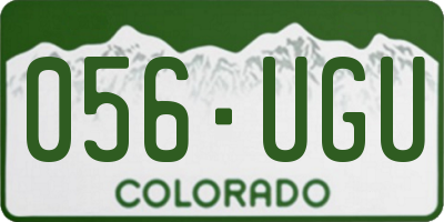 CO license plate 056UGU