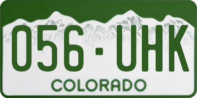 CO license plate 056UHK