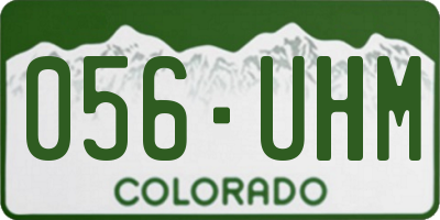 CO license plate 056UHM