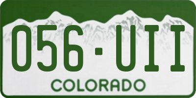 CO license plate 056UII