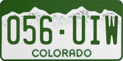 CO license plate 056UIW