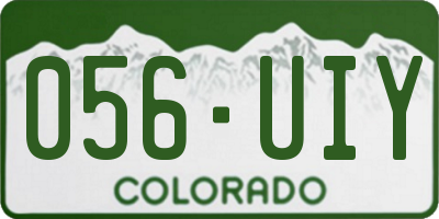 CO license plate 056UIY
