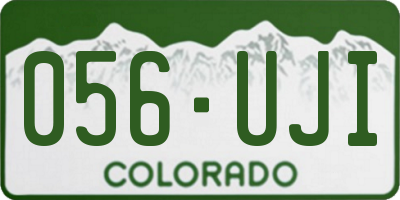CO license plate 056UJI