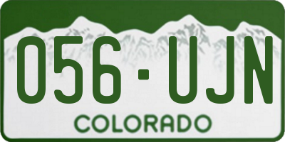 CO license plate 056UJN