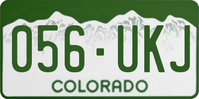 CO license plate 056UKJ
