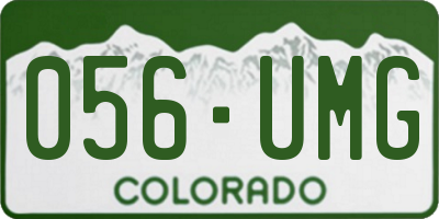 CO license plate 056UMG