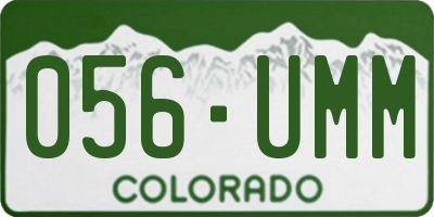 CO license plate 056UMM