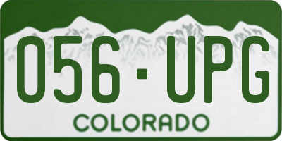 CO license plate 056UPG