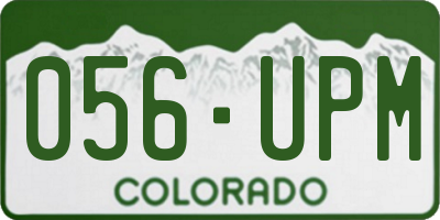 CO license plate 056UPM