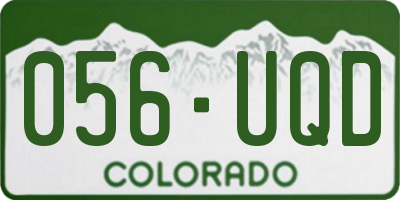 CO license plate 056UQD