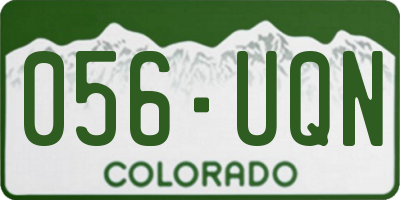 CO license plate 056UQN