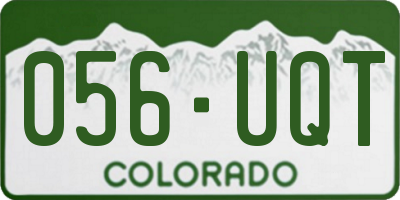 CO license plate 056UQT