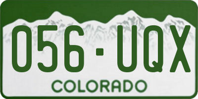 CO license plate 056UQX