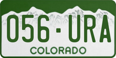 CO license plate 056URA