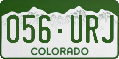 CO license plate 056URJ