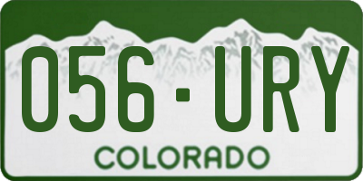 CO license plate 056URY