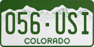 CO license plate 056USI