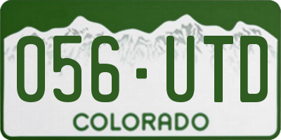 CO license plate 056UTD