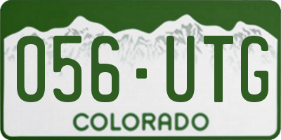 CO license plate 056UTG