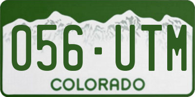 CO license plate 056UTM