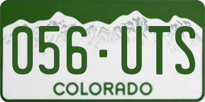 CO license plate 056UTS