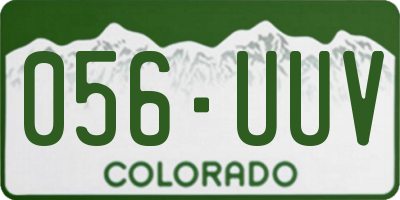 CO license plate 056UUV
