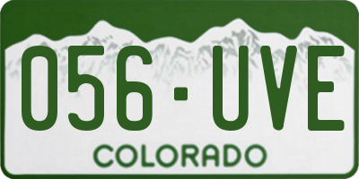CO license plate 056UVE
