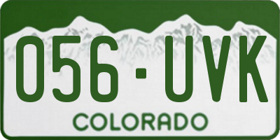 CO license plate 056UVK