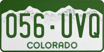 CO license plate 056UVQ