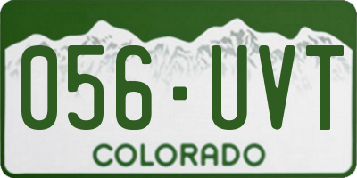 CO license plate 056UVT