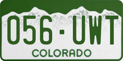 CO license plate 056UWT