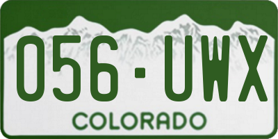 CO license plate 056UWX