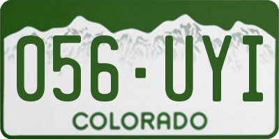 CO license plate 056UYI