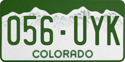 CO license plate 056UYK