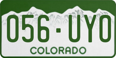 CO license plate 056UYO